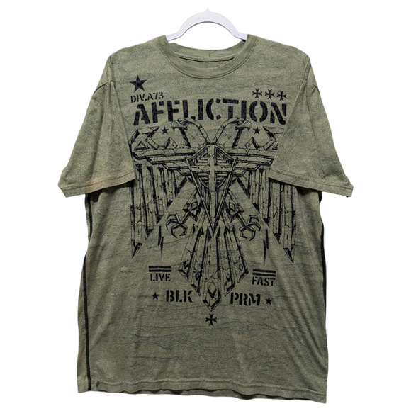 Y2K Affliction DIV A73 T shirt - Picture 1 of 4